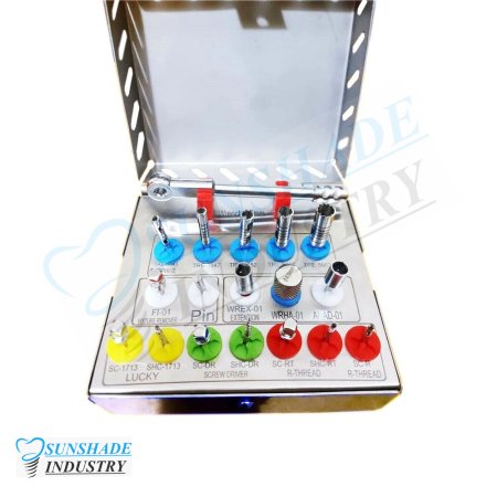 Dental Implant Remover Kit Set of 18 PCs Long Trephine, Bone Removal, 4mm Wrench  Me